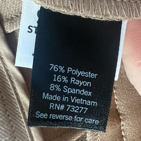 Women's Simply Vera Vera Wang High-Waist Straight Ankle Khaki Pants, Size 12 - Picture 8 of 9